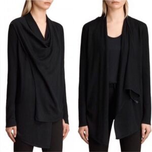 All Saints navy Drina cardigan.